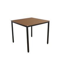 다가구 프래그마 책상 80 x 80 cm, 상판(지브라) + 프레임(블랙)