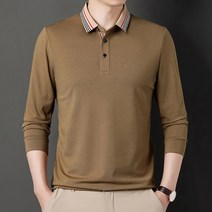 남성용 DM 심플 라인 포인트 카라 티셔츠