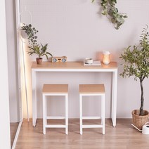 크라운디자인퍼니쳐 모모 홈바 콘솔 바테이블 1200 x 300 mm 방문설치, 오크 + 화이트
