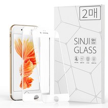 신지모루 풀커버 하이브리드 강화유리 휴대폰 액정보호필름 화이트 2p 세트, 1세트