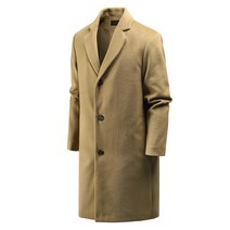 다꾸앙 남성용 겨울 루즈핏 울 블렌딩 싱글 롱 코트 D12M20_oc3494