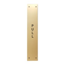 고정문 디자인문패 슬림골드바 골드무광 M, PULL, 1개
