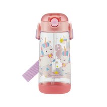 skater 클리어쿠션 빨대물통 PDSH5, 핑크 알리콘, 480ml