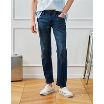 헤지스 남성용 워싱 면혼방 데님 팬츠