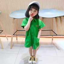 베베니즈 여아용 미니 수박 반팔 점프 수트