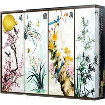 퍼즐코리아 사군자 직소퍼즐 미니사이즈 PKMI2000-3227, 혼합색상, 2000피스