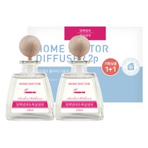 기분좋은 홈닥터 디퓨저 100ml 1 + 1, 1세트, 담배냄새 앤 욕실냄새(피치유칼립투스)
