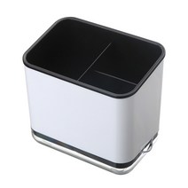 모나코올리브 클린보드 스퀘어 물빠짐 수저통, 블랙, 1개