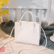 더플로우컴퍼니 여성용 심플 크로커다일 미니 크로스백