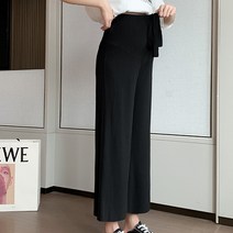 발목 보이는 골지 리본 프렌치 임산부 팬츠