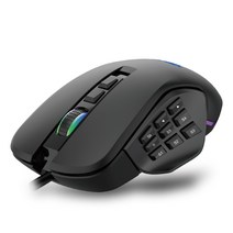큐센 AULA RGB 사이드 버튼 게이밍 유선 마우스, H510, 혼합색상