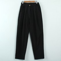 빼빼 여성용 뒷밴딩 원핀턱 스판 밴딩 면팬츠