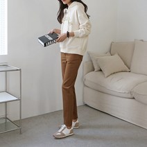 여성용 슈가 기모 면 팬츠