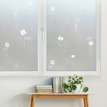 지엔홈 물로만 붙이는 초간편 자외선차단 무점착 유리창 시트지 NWS-03 미스티플로라, 혼합색상