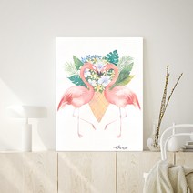 오홀리브 접이식 액자테이블 소 60 x 40 x 27 cm, 러브플라밍고