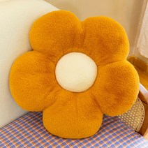 라이브잇 큐티 꽃잎 등받이쿠션, 브라운