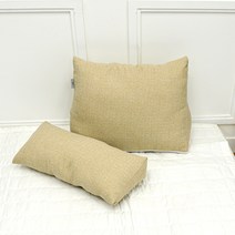 누리홈 자카드 삼각 등쿠션 2종 x 2세트, 베이지