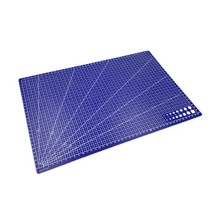 클레르 칼라 고무 데스크 보호 재단판 커팅 매트, 블루