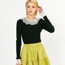 뎁 여성용 Rib Shirt w Ruffle Detail DECMB2001M