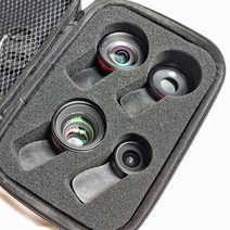 [slr하드케이스] 셀디 SLR 스마트폰 렌즈 5종 + 전용 하드케이스 세트, 혼합색상, 1세트