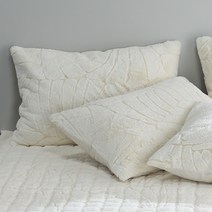 지베딩 라셀 10mm 극세사 베개커버 2p + 베개솜 2p 세트, 크림