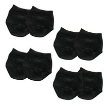 헤이조이 여성용 데일리 무지 블로퍼 뮬 반양말 4켤레 세트