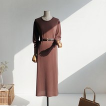 끌레느모네 여성용 스판 베이직 롱 원피스