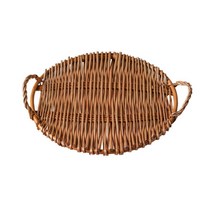 마켓피오 주방 라탄 손잡이 등나무 트레이, 원형 타입2