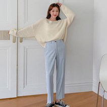 로미스토리 일자핏 베이직 미니기장 슬랙스