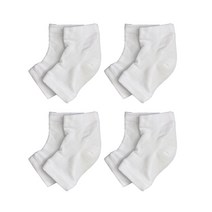 생활더하기 풋케어 발 뒤꿈치 보습 패드 양말 화이트, 1개입, 4세트