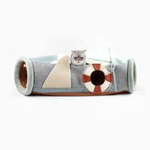 에코펫위드 고양이 터널 숨숨집 우주선 캣터널, 블루, 1개