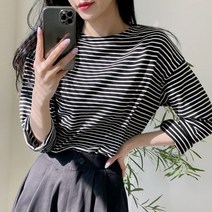마이시즌 여성용 사계절 단가라 티셔츠