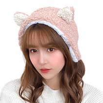 키즈트리 여아용 방한 털 고양이 머리띠 귀돌이 귀마개 ET-32