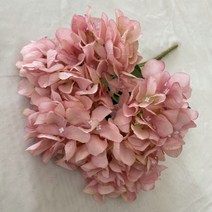 언헤브 인테리어 테이블 장식 수국 조화 28 x 46 cm, E 라이트 핑크