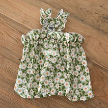 바이담수미 강아지 꽃 원피스, 그린