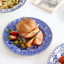 존슨브라더스 클래식 그릇 데본 블루 접시 M 22cm, 4개, 단품