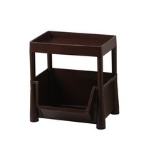 슬로 북유럽풍 정리선반 2단, 18 브라운