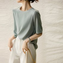 레몬소울 빅사이즈 잔나비 베이직 반팔 블라우스