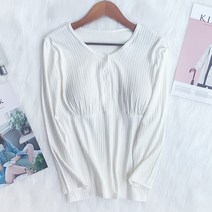 마켓에이 버튼 골지 홈수유복 티