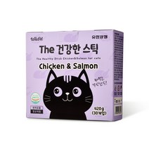 유한양행 윌로펫 더 건강한 스틱 고양이 유산균 간식 30p, 닭고기 + 연어 혼합맛, 1개