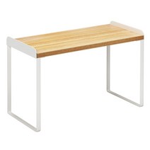 스틸 우드 선반장 높은형, 화이트