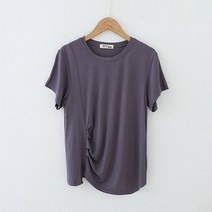 여성용 언발셔링 모달 반팔 티셔츠