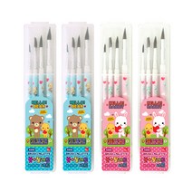 미소로 붓 팔레트 세트 5000 2종 x 2p, 블루, 핑크, 1세트