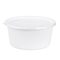 대성기업 고강도 탕용기 중 2.7L + 뚜껑 세트 백색, 50세트