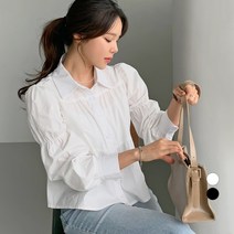 바블링브룩 여성용 카라 캉캉 긴팔 블라우스