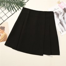 소니오 A라인 브릭 주름 미니 스커트