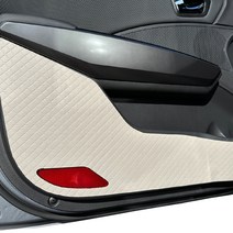 블랙라벨 차량용 인조가죽 도어커버 1열 2p + 2열 2p 세트, 기아 올뉴K3 2019, 기아, 아이보리