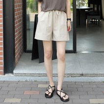 빼빼 여성용 조절스트랩 밴딩 빅포켓 면 반바지