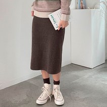 프롬미스 여성용 캐시터치 울 니트스커트