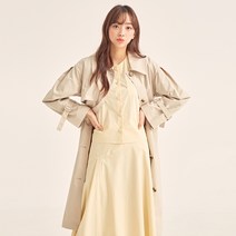 로엠 볼륨소매 오버핏 트렌치코트